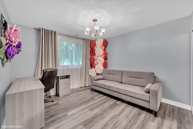 2600 Brookwood Way Dr Unit 111A, Rolling Meadows, IL 60008 - office space with wood finished floors and a chandelier