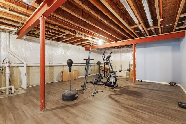 72 Kenneth Ave, Matteson, IL 60443 - workout room featuring wood finished floors