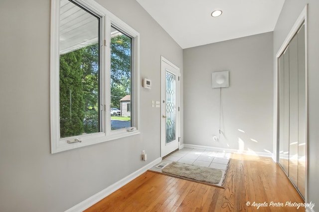 1803 N Woodlawn Park Ave, Mchenry, IL 60051 - entrance foyer with wood finished floors and baseboards