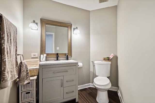 5932 W 75th Pl, Burbank, IL 60459 - half bathroom with wood finished floors and vanity