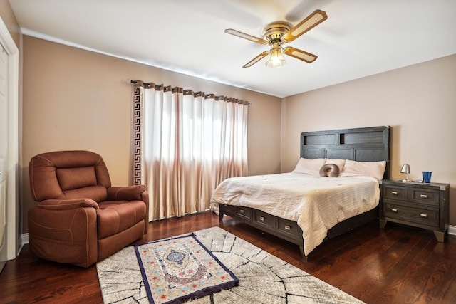 5932 W 75th Pl, Burbank, IL 60459 - bedroom featuring dark wood-style floors and a ceiling fan