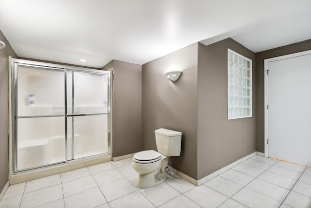 5932 W 75th Pl, Burbank, IL 60459 - full bathroom with a shower stall, tile patterned floors, and recessed lighting