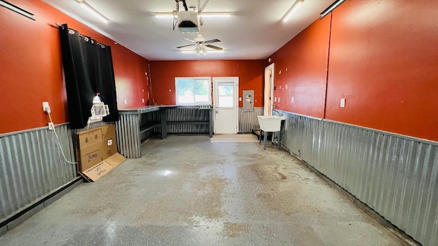 113 E Seminole St, Dwight, IL 60420 - misc room with concrete floors and a garage