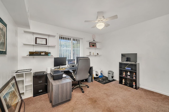 2003 Tall Oaks Dr Unit 2B, Aurora, IL 60505 - carpeted office space featuring a ceiling fan and baseboards