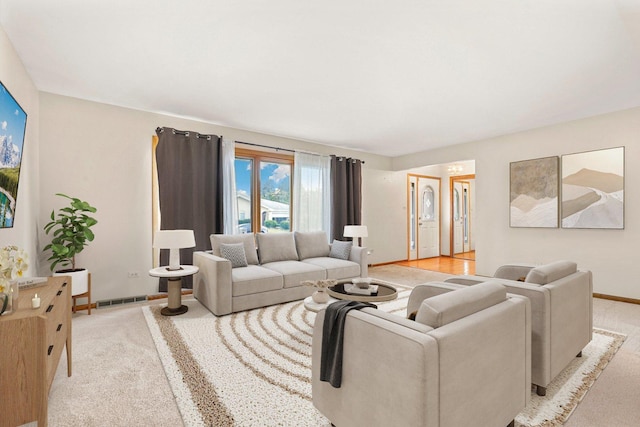 7340 Mimosa Dr, Orland Park, IL 60462 - living area with baseboards and light colored carpet