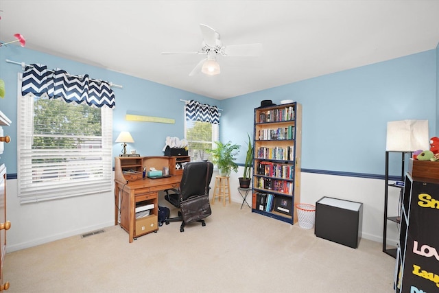 428 Linsey Ave, Schaumburg, IL 60194 - office with carpet and ceiling fan