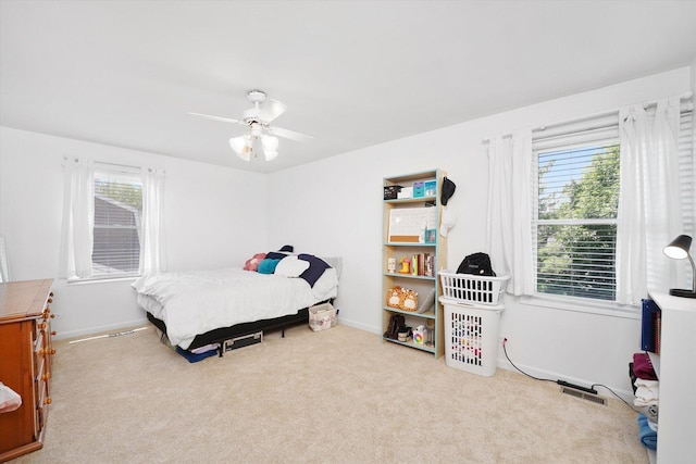 428 Linsey Ave, Schaumburg, IL 60194 - bedroom with multiple windows, carpet floors, and ceiling fan
