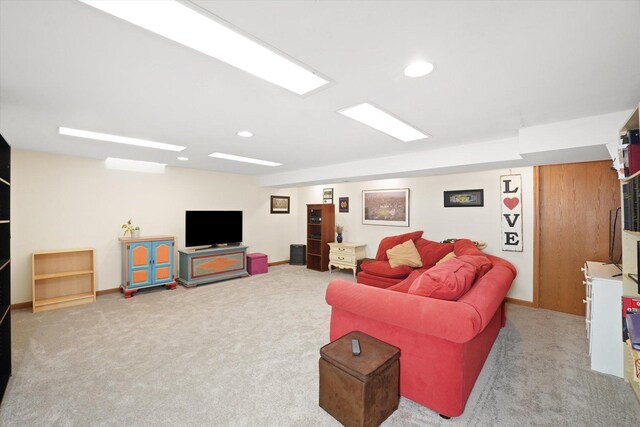 428 Linsey Ave, Schaumburg, IL 60194 - carpeted living room with baseboards and recessed lighting