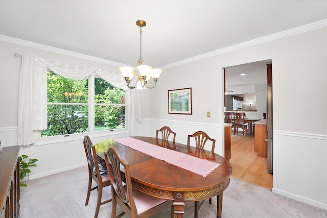 428 Linsey Ave, Schaumburg, IL 60194 - dining area with a chandelier and crown molding
