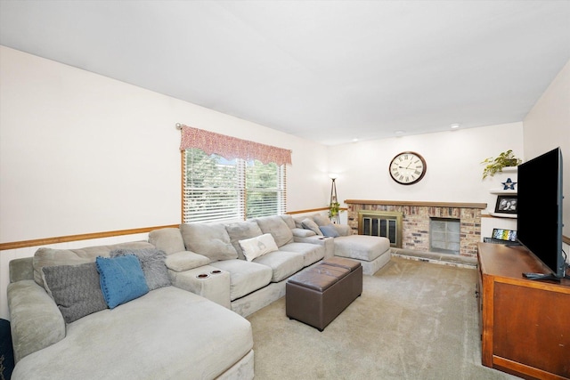428 Linsey Ave, Schaumburg, IL 60194 - living room with light carpet and a fireplace