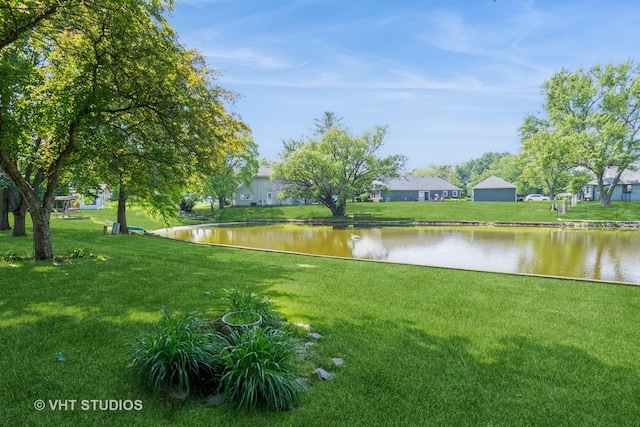 65 Old Post Rd, Montgomery, IL 60538 - view of grassy yard with a water view