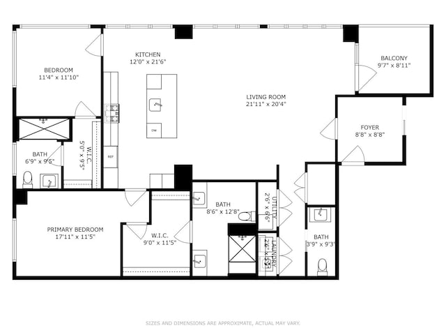900 W Washington Blvd Unit 404, Chicago, IL 60607 - view of floor plan / room layout