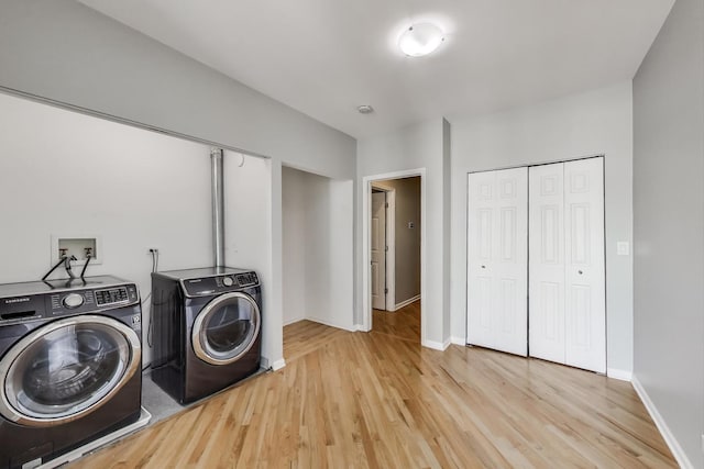 4653 N Lawndale Ave Unit 2S, Chicago, IL 60625 - laundry room with separate washer and dryer and wood finished floors