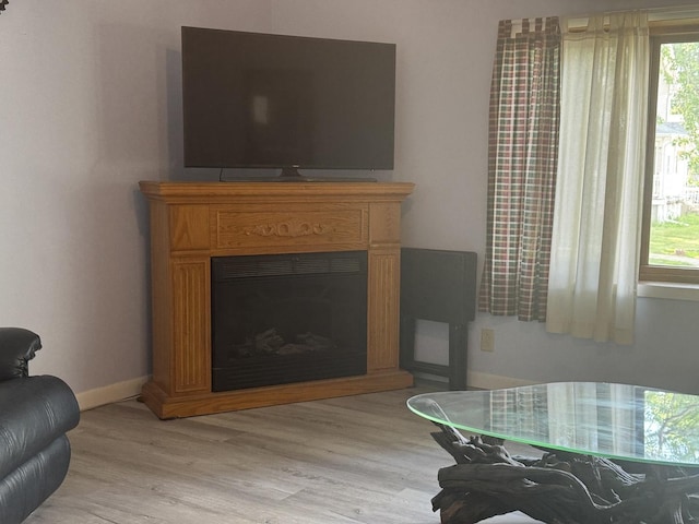 600 W White St, Clinton, IL 61727 - living room with a fireplace and light wood-style floors