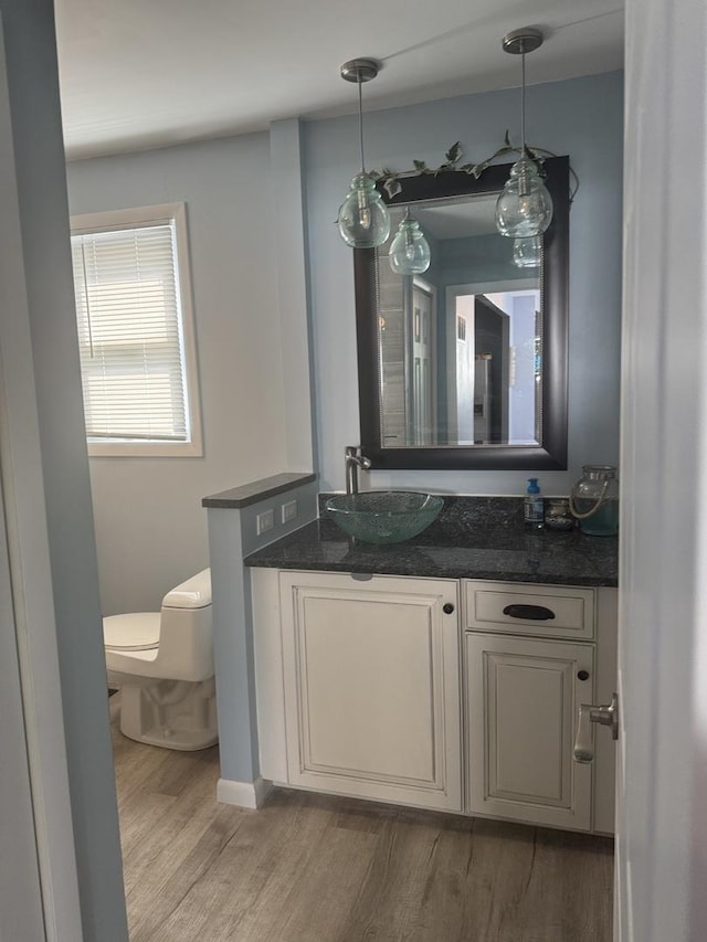 600 W White St, Clinton, IL 61727 - half bath with wood finished floors and vanity