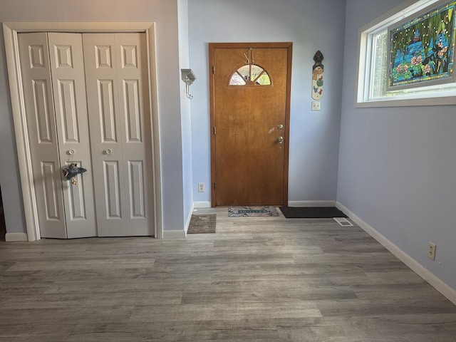 600 W White St, Clinton, IL 61727 - foyer with healthy amount of natural light and wood finished floors