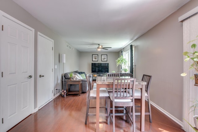 1818 Olde Mill Rd, Plainfield, IL 60586 - dining room featuring wood finished floors and ceiling fan