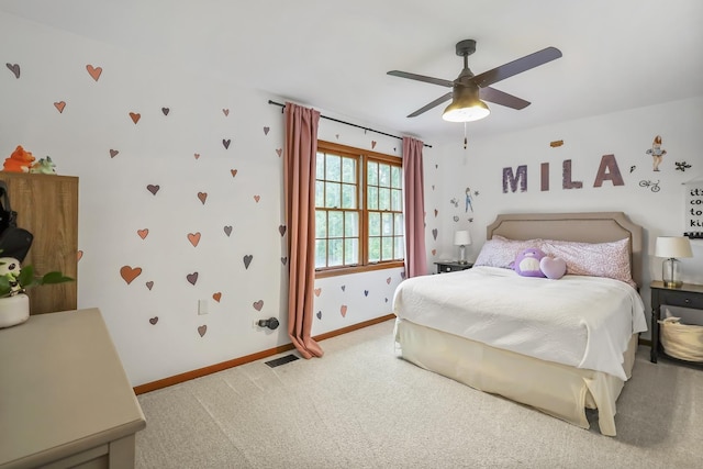 1091 Danforth Dr, Batavia, IL 60510 - bedroom with light carpet and ceiling fan