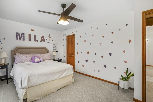 1091 Danforth Dr, Batavia, IL 60510 - bedroom featuring light carpet and a ceiling fan