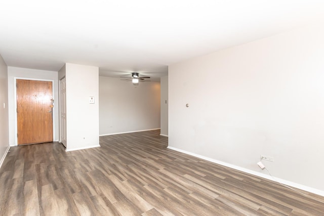 2537 Thatcher Ave Unit 3E, River Grove, IL 60171 - spare room with wood finished floors and ceiling fan