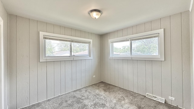 17303 Roy St, Lansing, IL 60438 - carpeted empty room with wooden walls