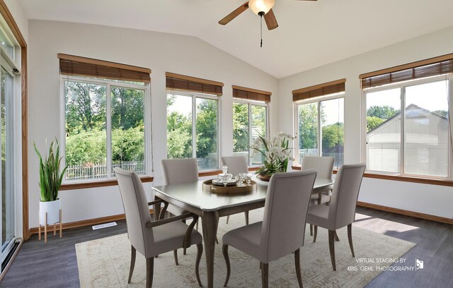 1305 Lilac Ln, Harvard, IL 60033 - sunroom featuring lofted ceiling, plenty of natural light, and wood finished floors