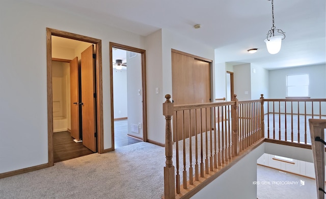 1305 Lilac Ln, Harvard, IL 60033 - corridor featuring an upstairs landing and carpet flooring