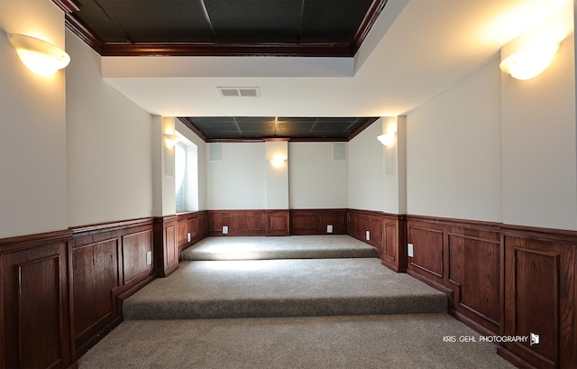 1305 Lilac Ln, Harvard, IL 60033 - carpeted spare room with a wainscoted wall and ornamental molding