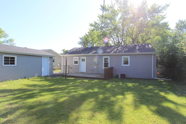 1521 Adams St, Lake In The Hills, IL 60156 - back of house with a wooden deck