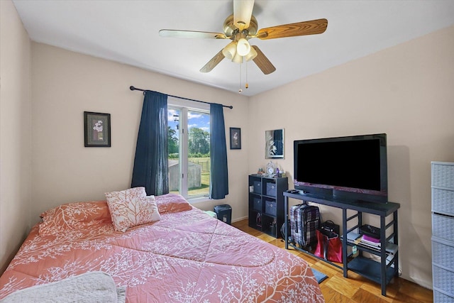 1565 S Pointe Dr, Rantoul, IL 61866 - bedroom featuring ceiling fan