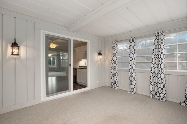 22W672 Elmwood Dr, Glen Ellyn, IL 60137 - unfurnished sunroom with beam ceiling and healthy amount of natural light
