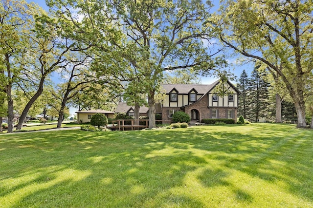 11280 James Ct, Genoa, IL 60135 - view of front of property with a front lawn and brick siding