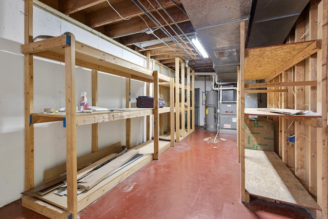 11280 James Ct, Genoa, IL 60135 - unfinished basement with water heater