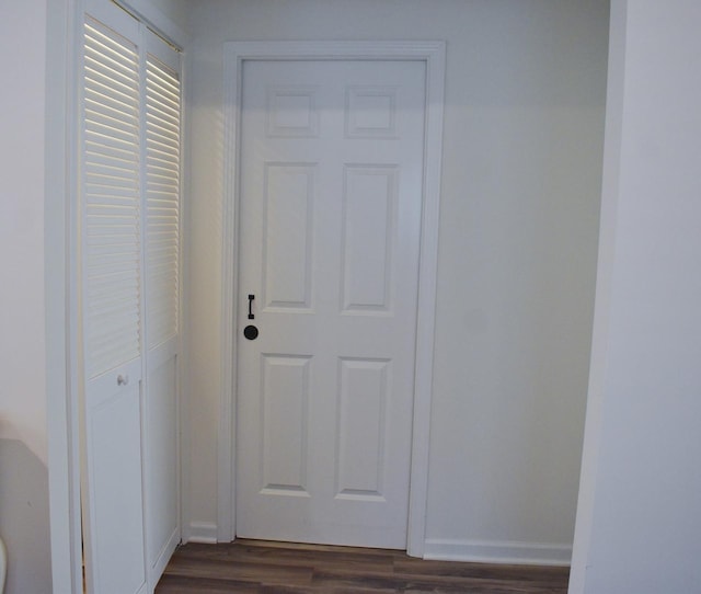 631 Central Ave, Joliet, IL 60436 - hall featuring dark wood-type flooring and baseboards