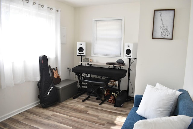 631 Central Ave, Joliet, IL 60436 - office area with wood finished floors and baseboards
