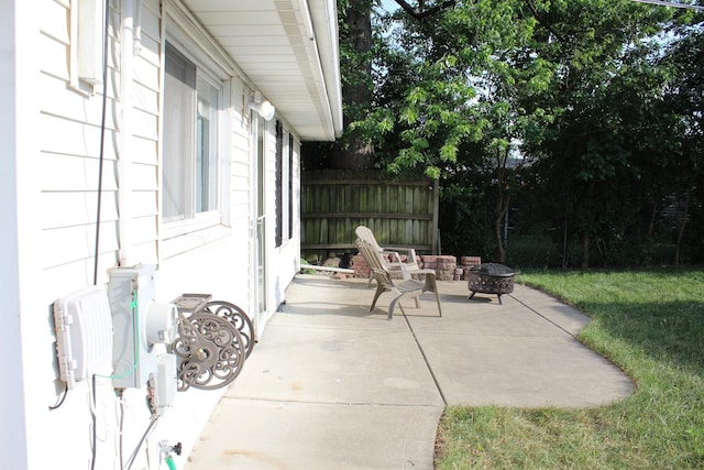 631 Central Ave, Joliet, IL 60436 - view of patio / terrace featuring an outdoor fire pit