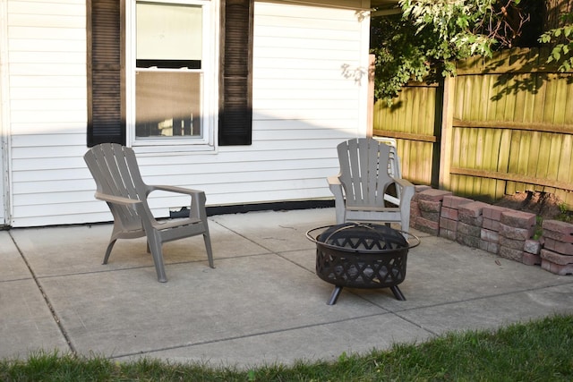 631 Central Ave, Joliet, IL 60436 - view of patio / terrace featuring a fire pit