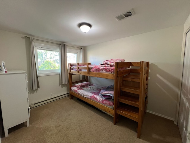 1S215 Stratford Ln, Villa Park, IL 60181 - bedroom with a baseboard radiator and light carpet