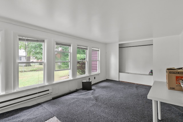 330 S Rosedale Ave, Aurora, IL 60506 - spare room with a baseboard radiator, plenty of natural light, and carpet