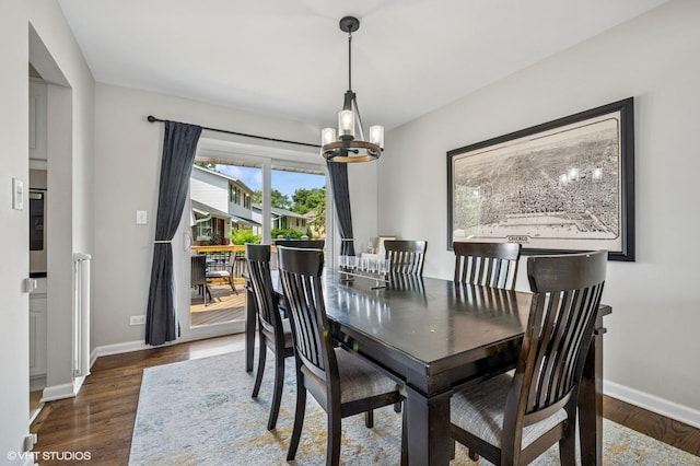 1426 E Kenilworth Ave, Palatine, IL 60074 - dining room featuring a chandelier and wood finished floors