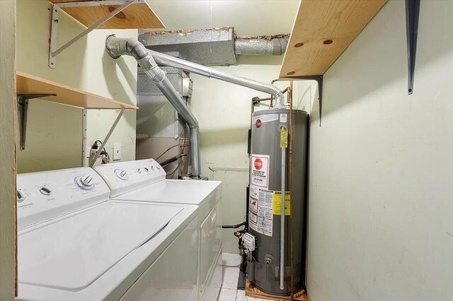 2049 Berkshire Cir Unit D, Carpentersville, IL 60110 - washroom with water heater and washer and clothes dryer