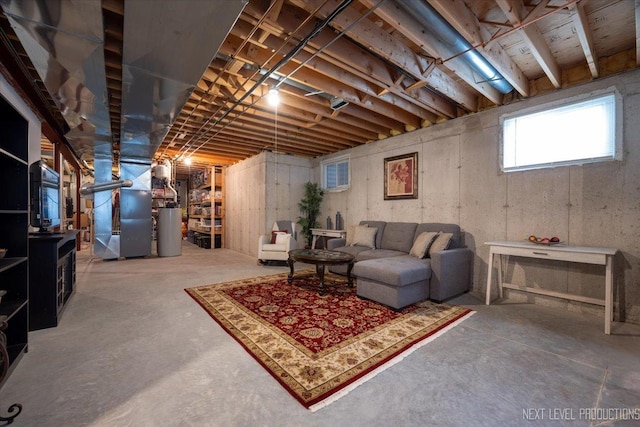1108 Independence Ave, Elburn, IL 60119 - below grade area featuring heating unit and water heater