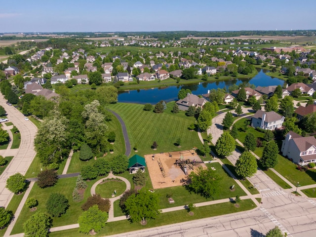 1108 Independence Ave, Elburn, IL 60119 - aerial perspective of suburban area with a nearby body of water
