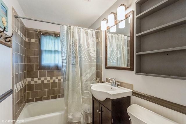 26W323 Harrison Ave, Winfield, IL 60190 - full bath with shower / bath combo with shower curtain and vanity