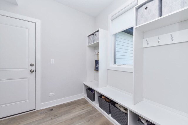 0N337 Herrick Dr, Wheaton, IL 60187 - mudroom featuring light wood-style floors and baseboards