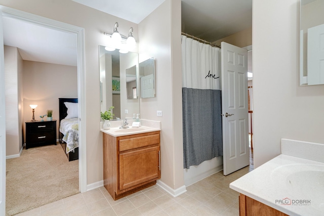 1174 Pine Tree Ct, Lake Villa, IL 60046 - bathroom with vanity, tile patterned flooring, and connected bathroom