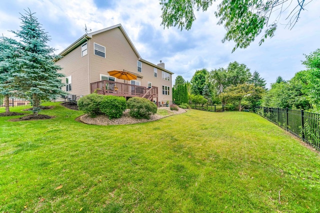 1174 Pine Tree Ct, Lake Villa, IL 60046 - view of yard with a wooden deck