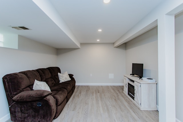 5246 N Mason Ave, Chicago, IL 60630 - living room with light wood-type flooring and recessed lighting