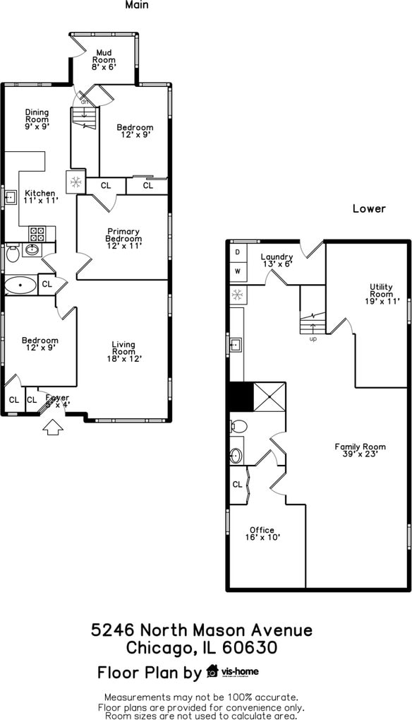 5246 N Mason Ave, Chicago, IL 60630 - view of property floor plan