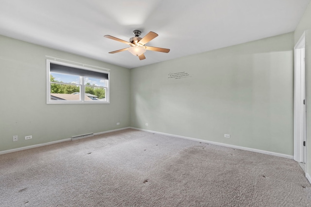 913 S Bentley Rd, New Lenox, IL 60451 - carpeted empty room featuring a ceiling fan and baseboards